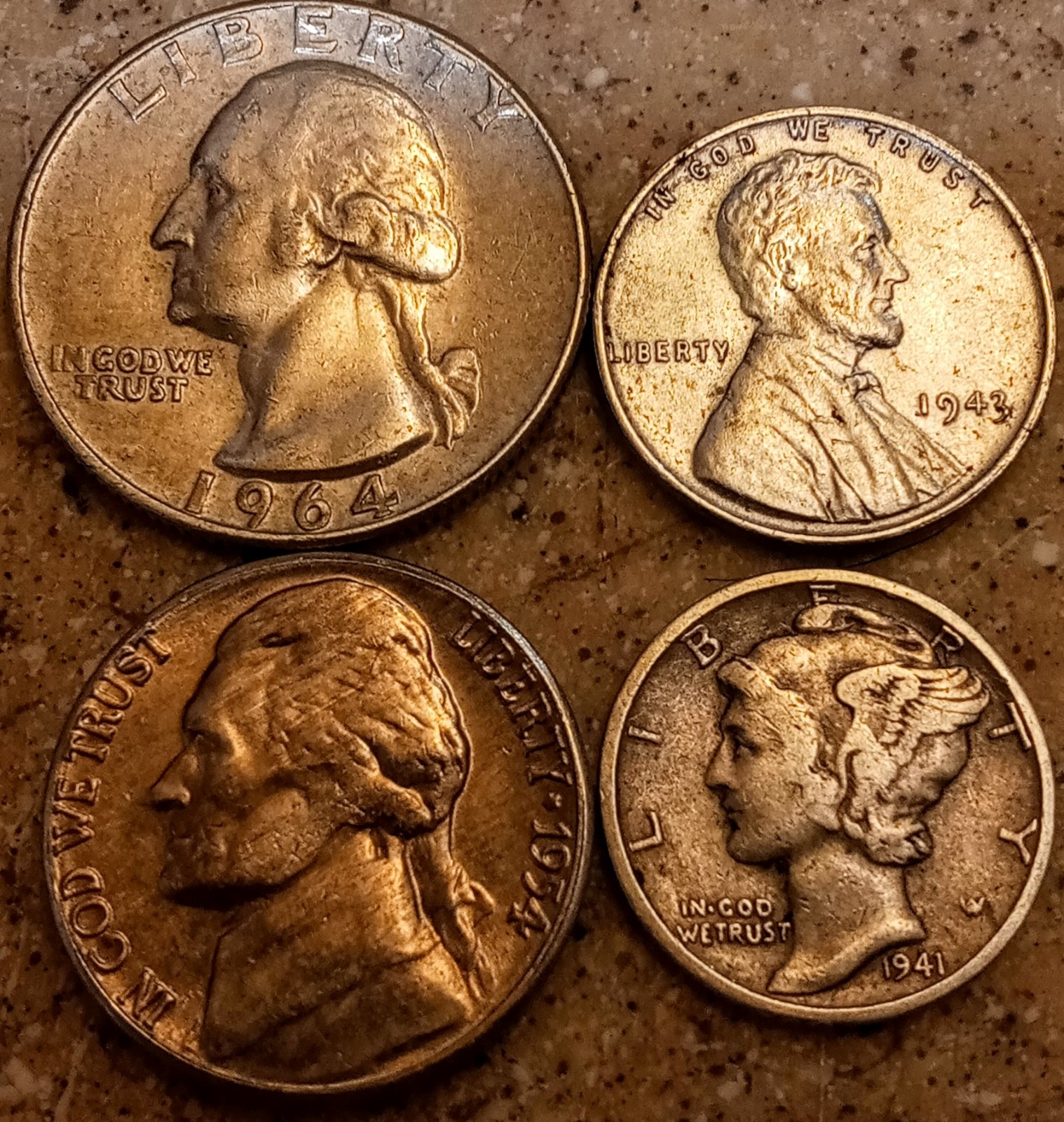 Lot of 4 US vintage coins