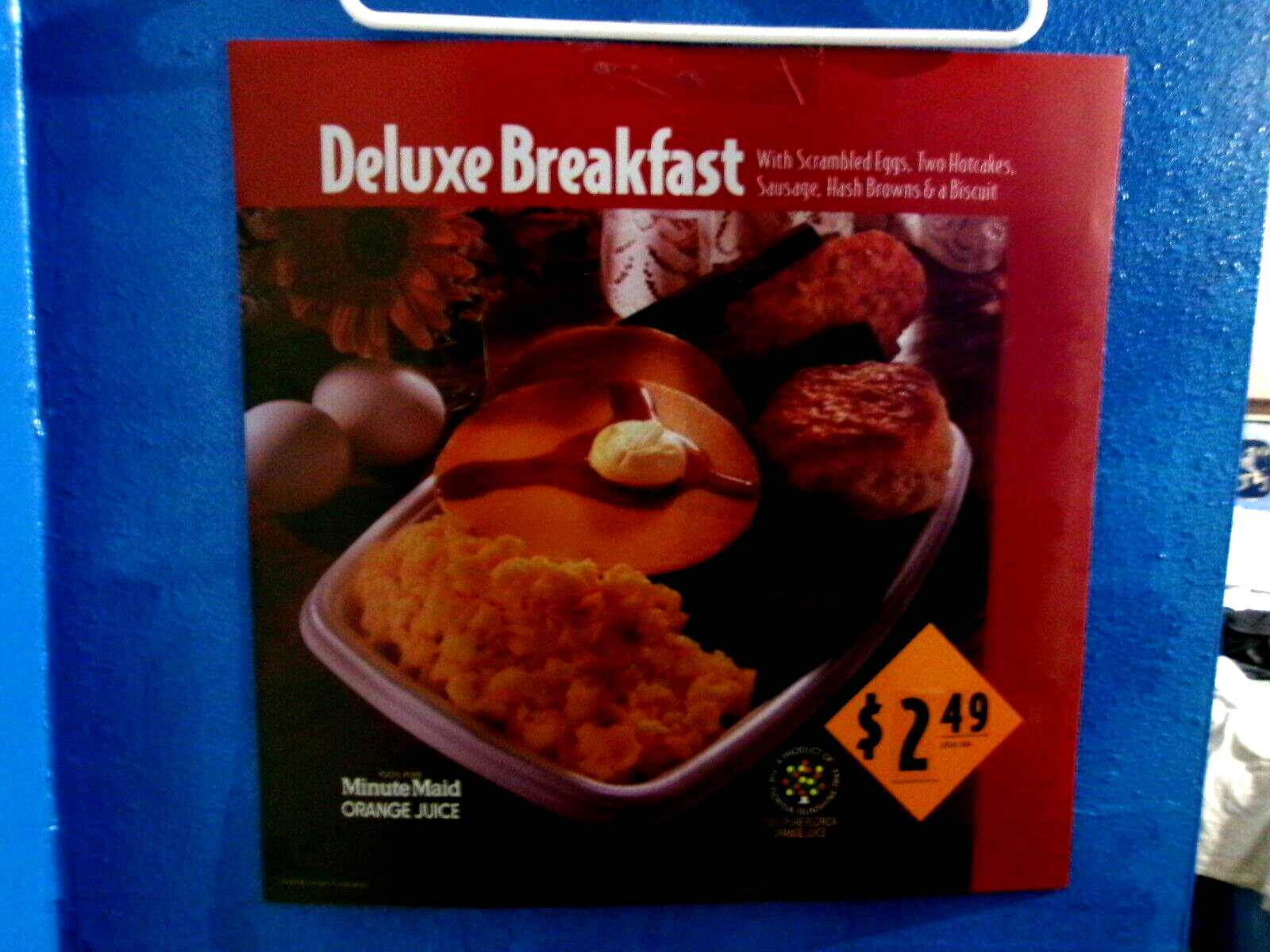 mcdonalds Deluxe breakfast translite sign poster 21 3/4 x 21 3/4\