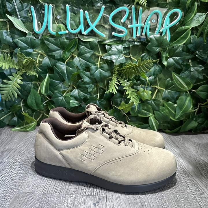 SAS Free Time Women’s Sz 9 M Nubuck Walking Lace Up Oxford Comfort Shoes Taupe