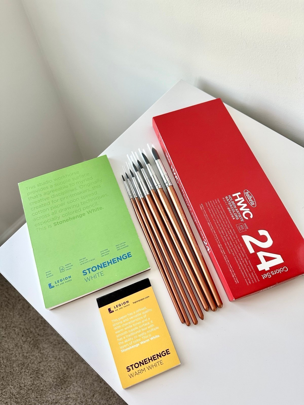 Huge Artist Grade Watercolor Supply Set (Holbein, Stonehenge, etc)
