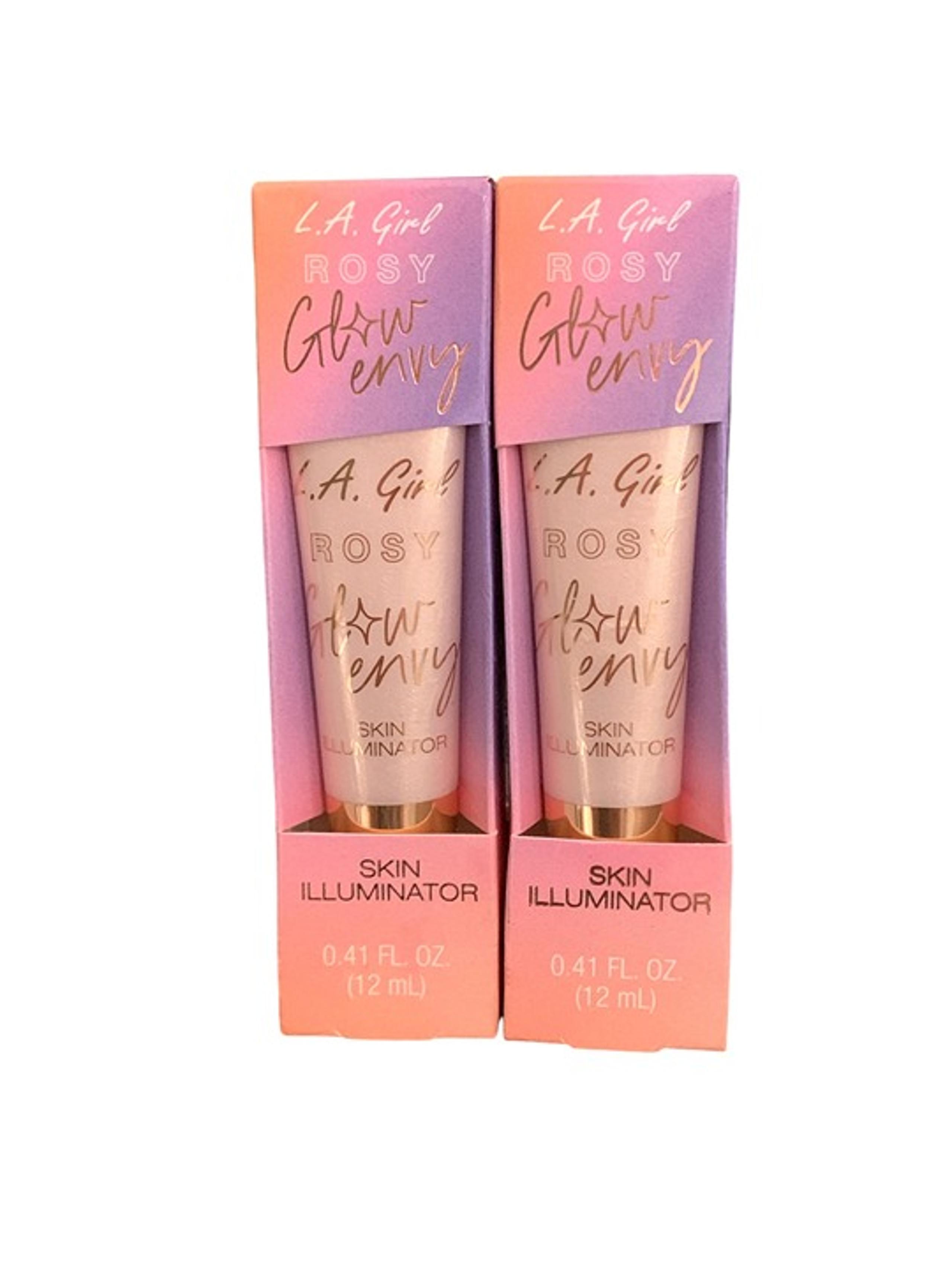 2 Pack L.A. Girl Glow Envy Liquid Formula Skin Illuminator for Women- Rosy Glow