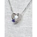 NWOT Felicia Design Sterling Silver 925 Opal Amethyst Heart Pendant Necklace