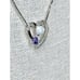 NWOT Felicia Design Sterling Silver 925 Opal Amethyst Heart Pendant Necklace