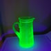 Antique Uranium Tiffin Stippled glass pitcher