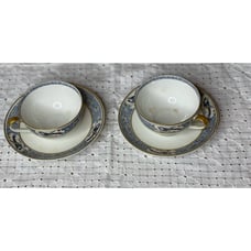 Theodore Haviland Limoges France Rani Pattern Set of 2 Coffee/Tea Cups