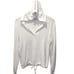 Red Haute Womens Ribbed Textured V-Neck Lounge Pullover Hoodie White Medium