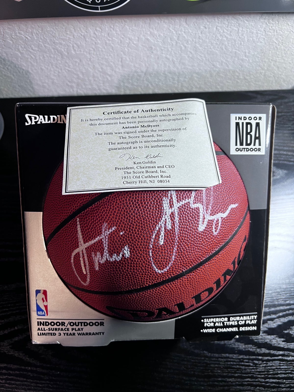 Antonio Mcdyess Autographed Full Size Basketball NBA Certified