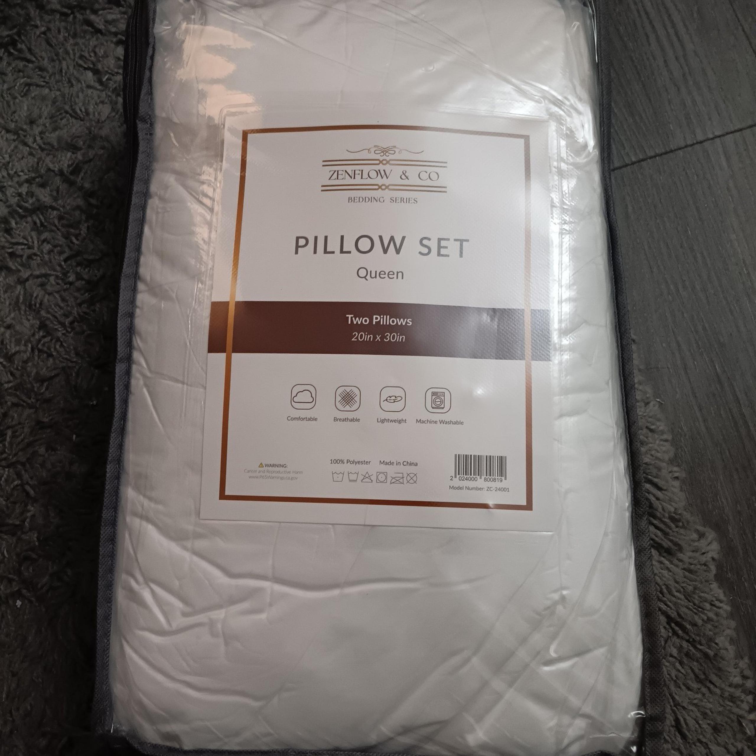 Zenflow & Co. 2 Queen-Sized Pillows