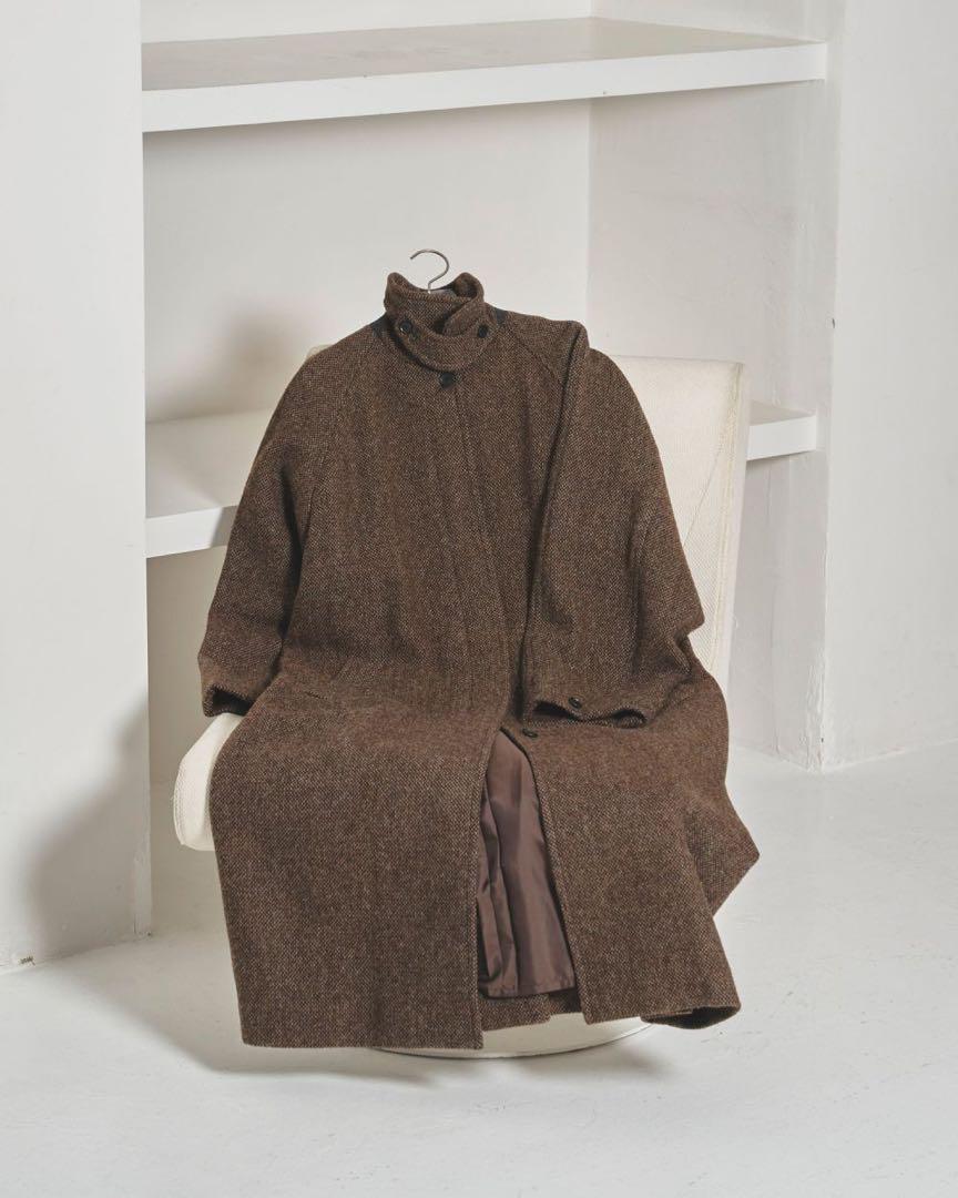 TODAYFUL Mixwool Raglan Coat, Chocolate/Size 36 Poncho