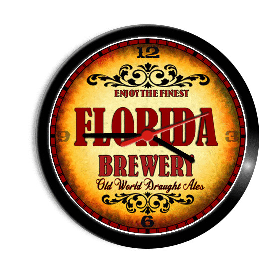 FLORIDA BREWERY BEER WALL CLOCK