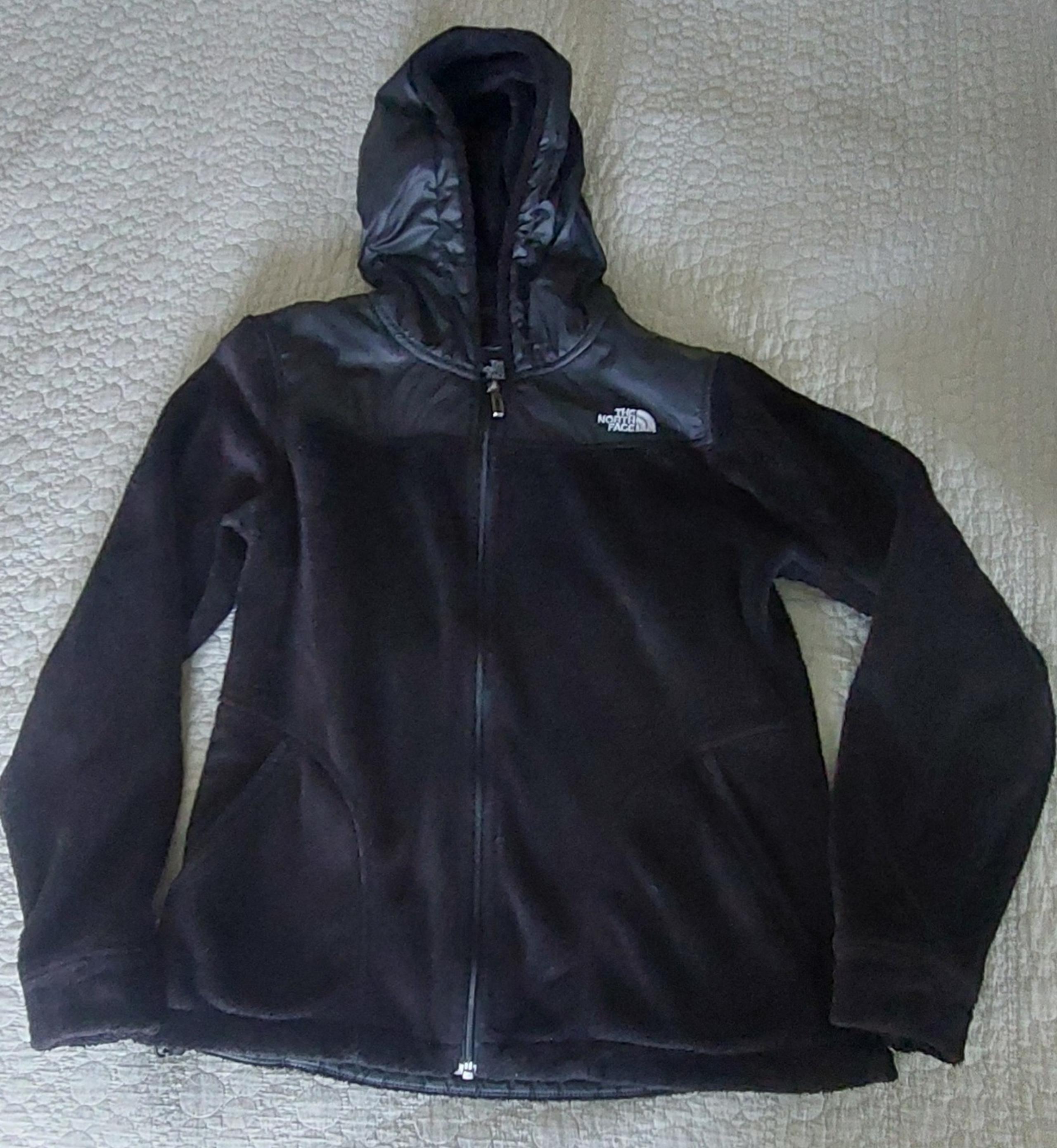 The North Face Fussy Oso Hoodie Full Zip Jacket Womens Medium Black