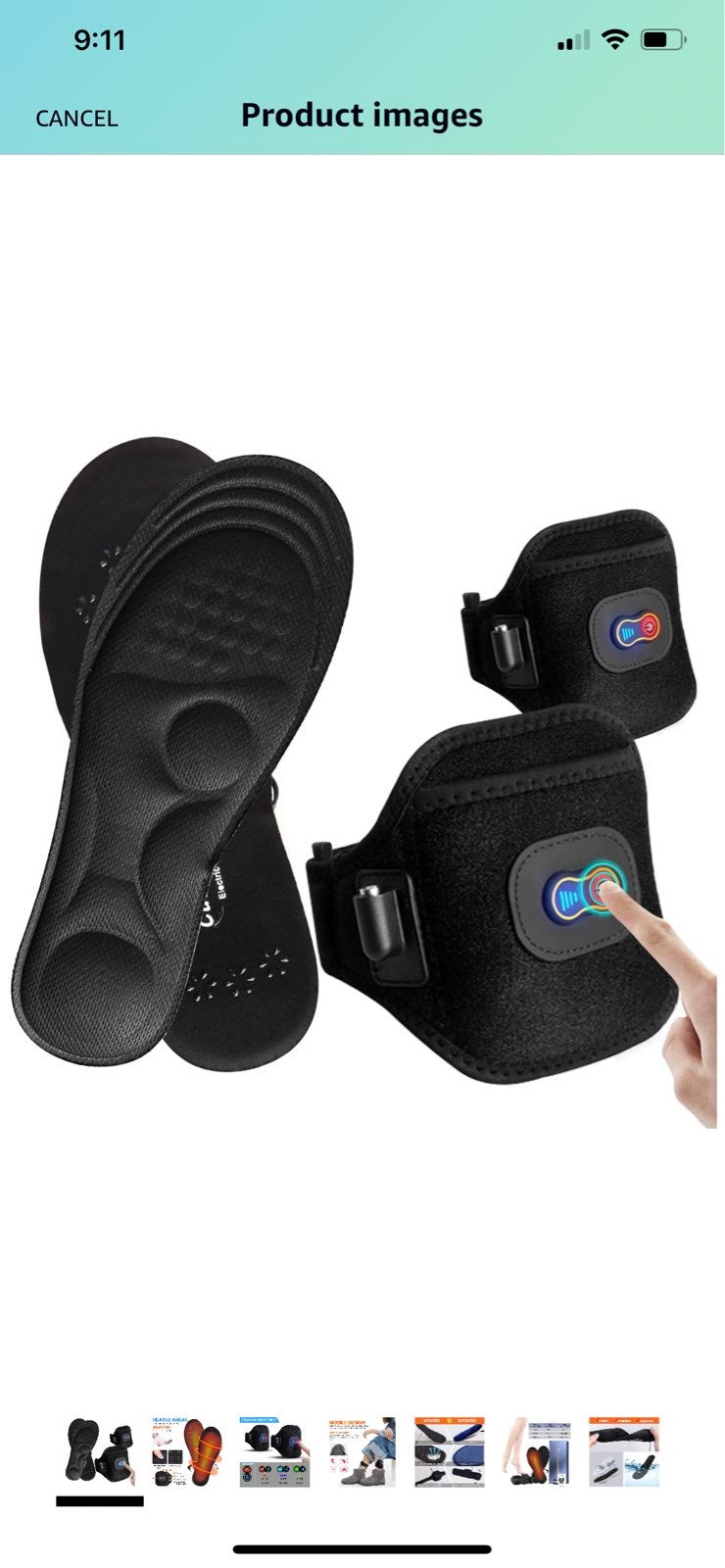 Memory Foam Heated Insoles,Kamlif Cut-to