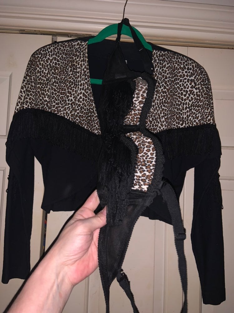 FRINGE AND ANIMAL PRINT 2 PIECE TOP