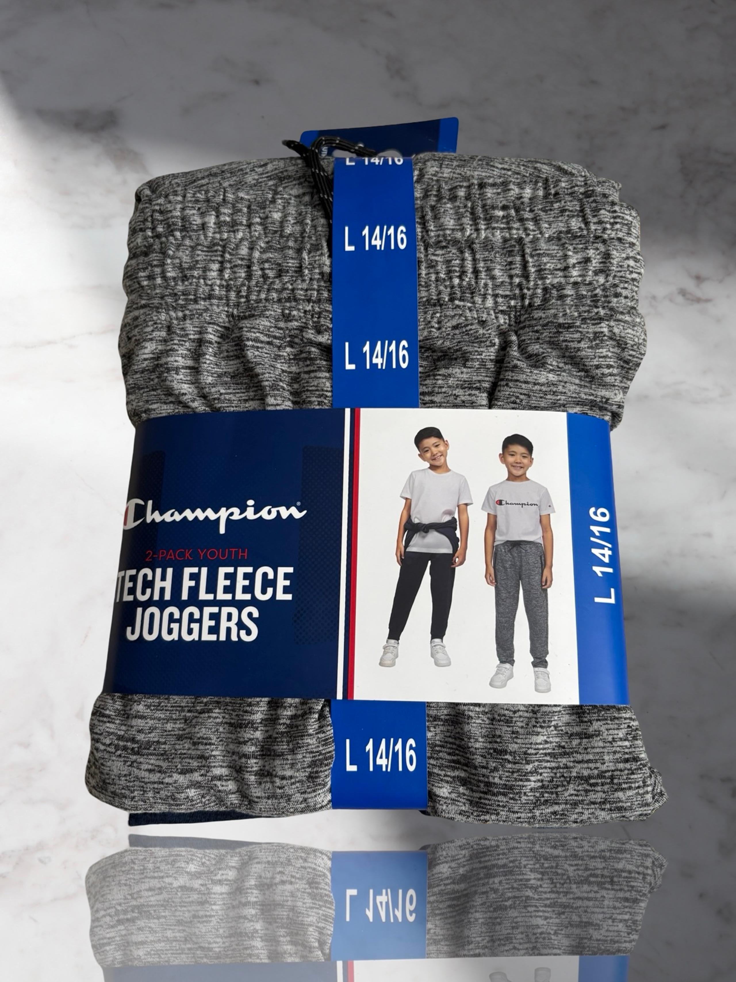 New Champion Youth Tech Fleece Joggers Youth 2-
Pack/ Gray & Blue / Size L 14/16