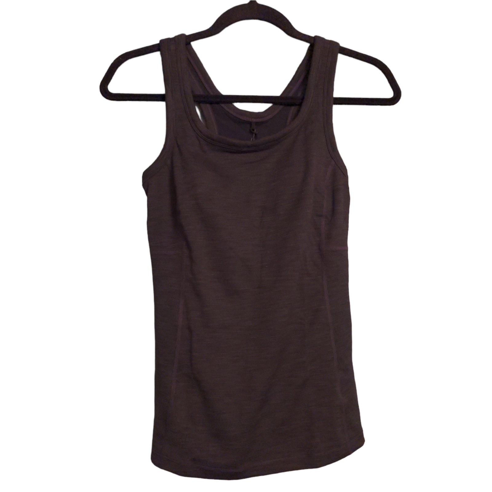 Prana Becksa Tank Black Heather Slim Fit Compression Racerback Scoop Neck XS New