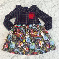 NWT As Little As Supernova Checked Overlay Dress Sz 5/6