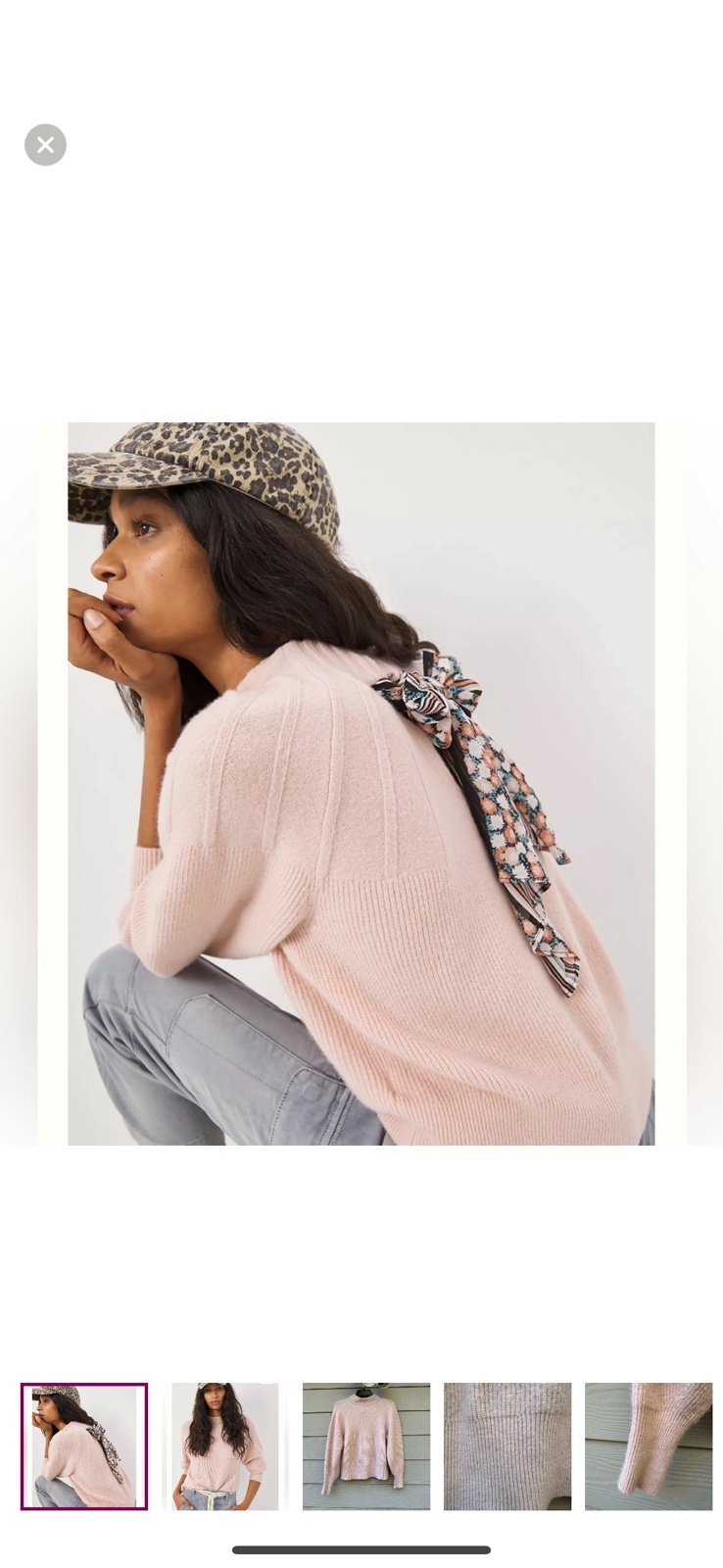 Anthropologie Liora Tie Back Sweater