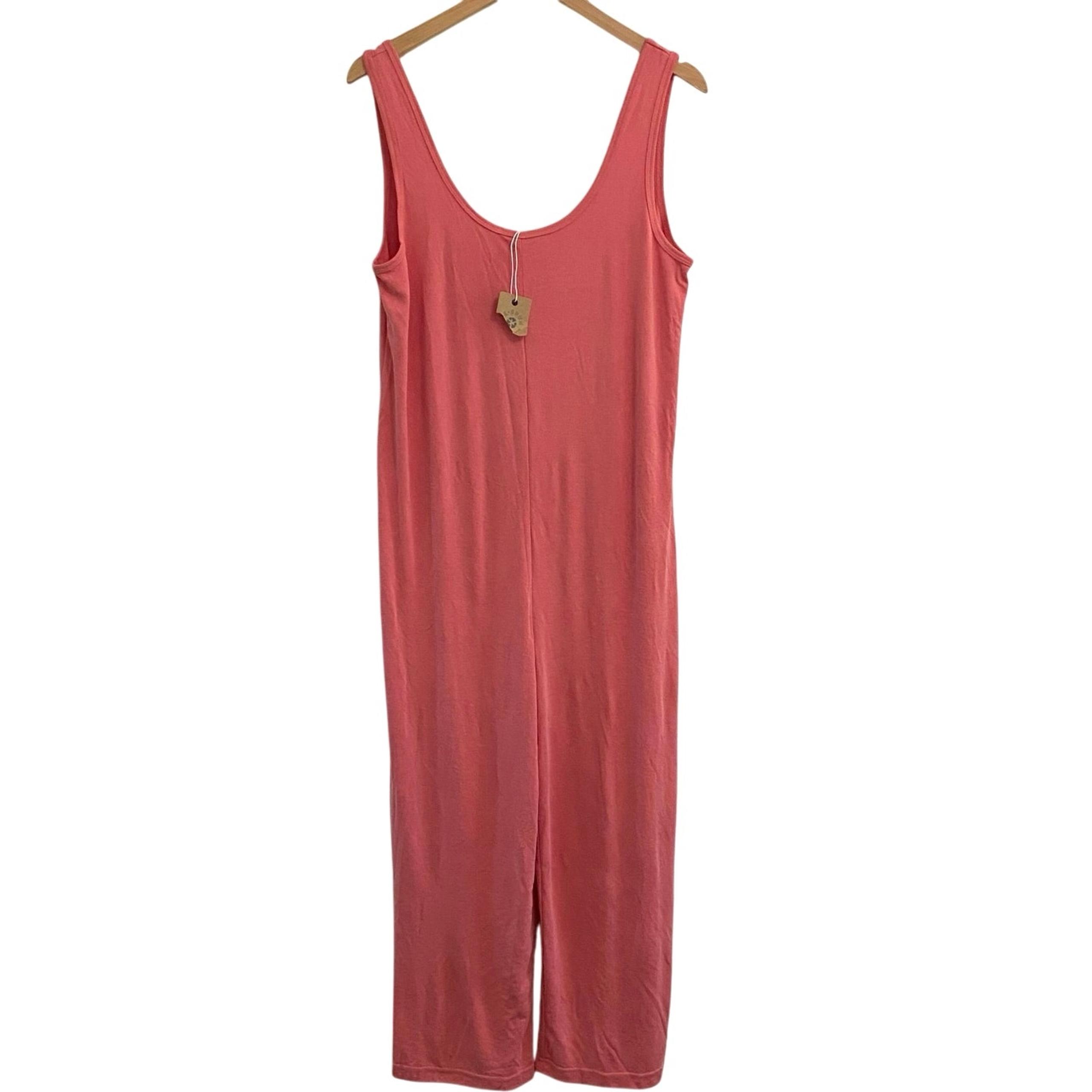 Marine Layer Lexi Rib Jumpsuit Wide Leg Women's Size Large Casual Lounge