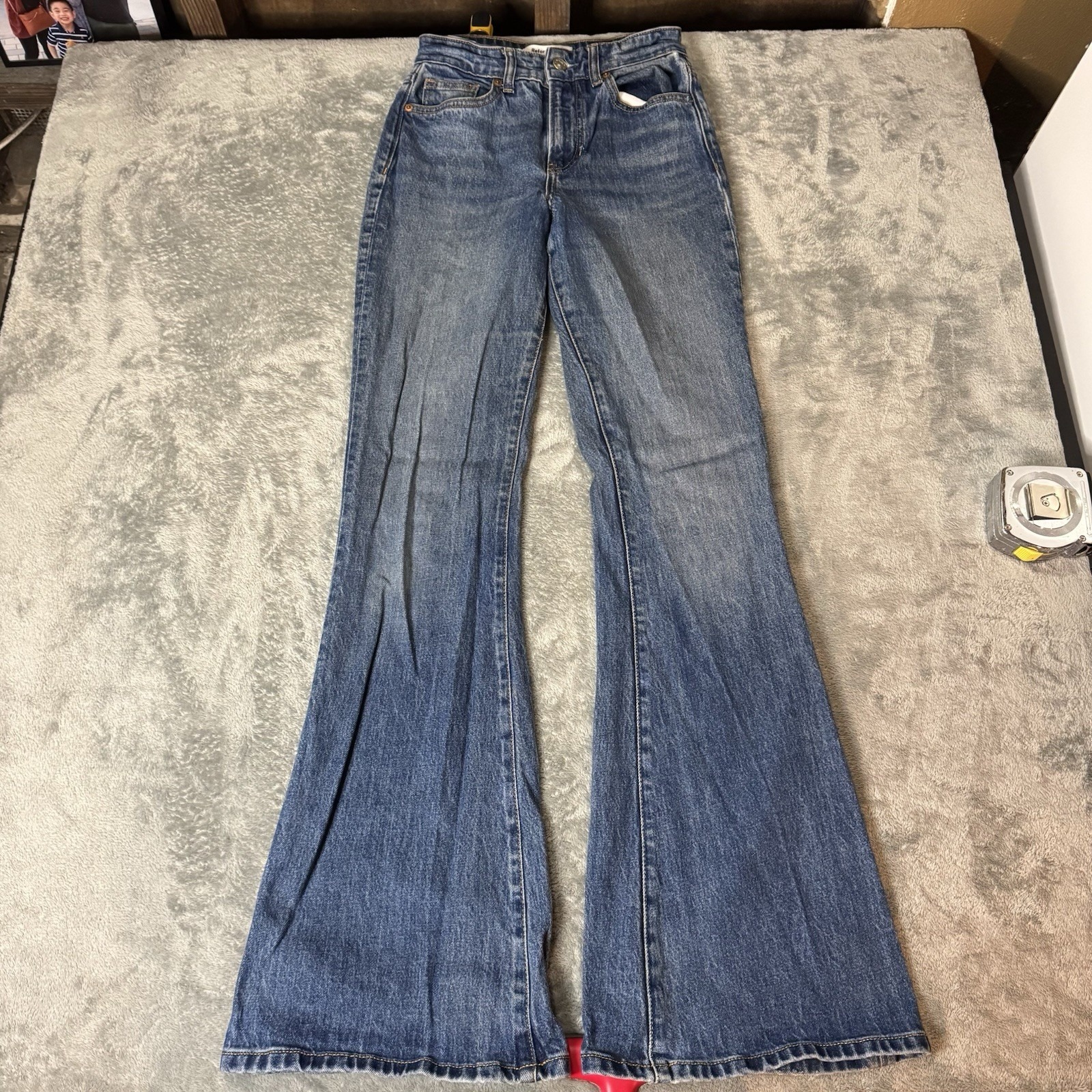 Reformation Margot High Rise Flare in Bennett Colorway Dark Wash 168 msrp