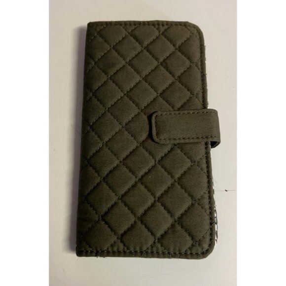 New Vera Bradley Women's Cotton Finley Wallet with RFID Protection - Green