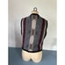 La Squadra womens vest size S alapaca wool grey geomtric pattern tie front