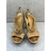 Coclico Womens Tan Leather Wood Heels Strappy Sandals 39 - US 8.5