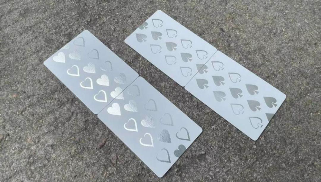 Curved Mirror Playing Cards Set of 3, brand new.