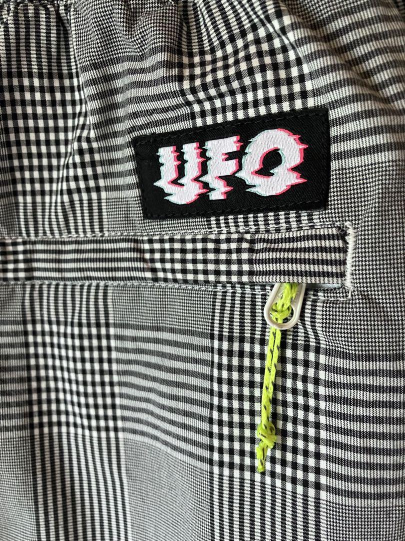 Upper Field One UFO Black and White Check Pants L