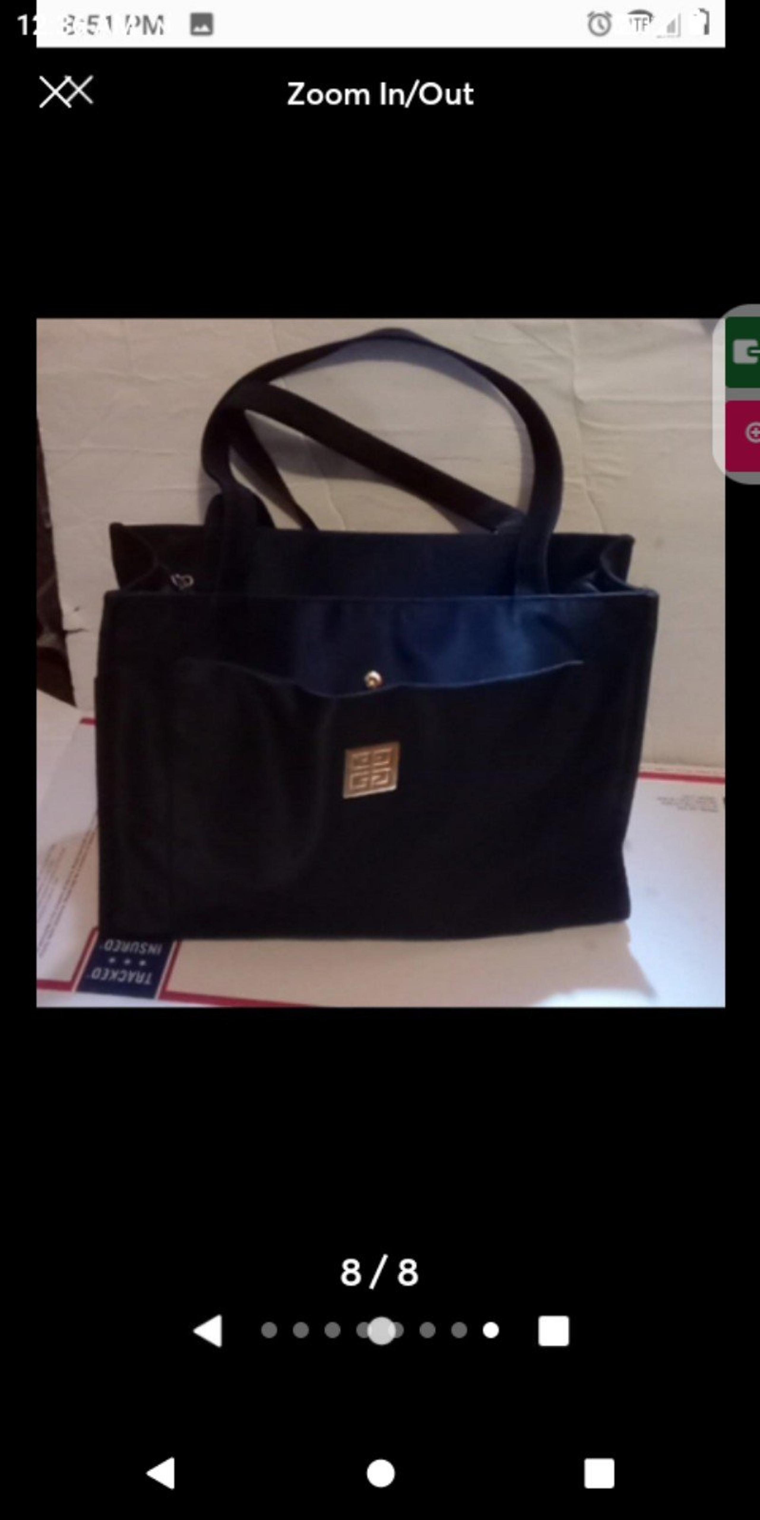 Givenchy Parfums Travel Purse Vinyl/leather Tote Bag Clean Condition Nice