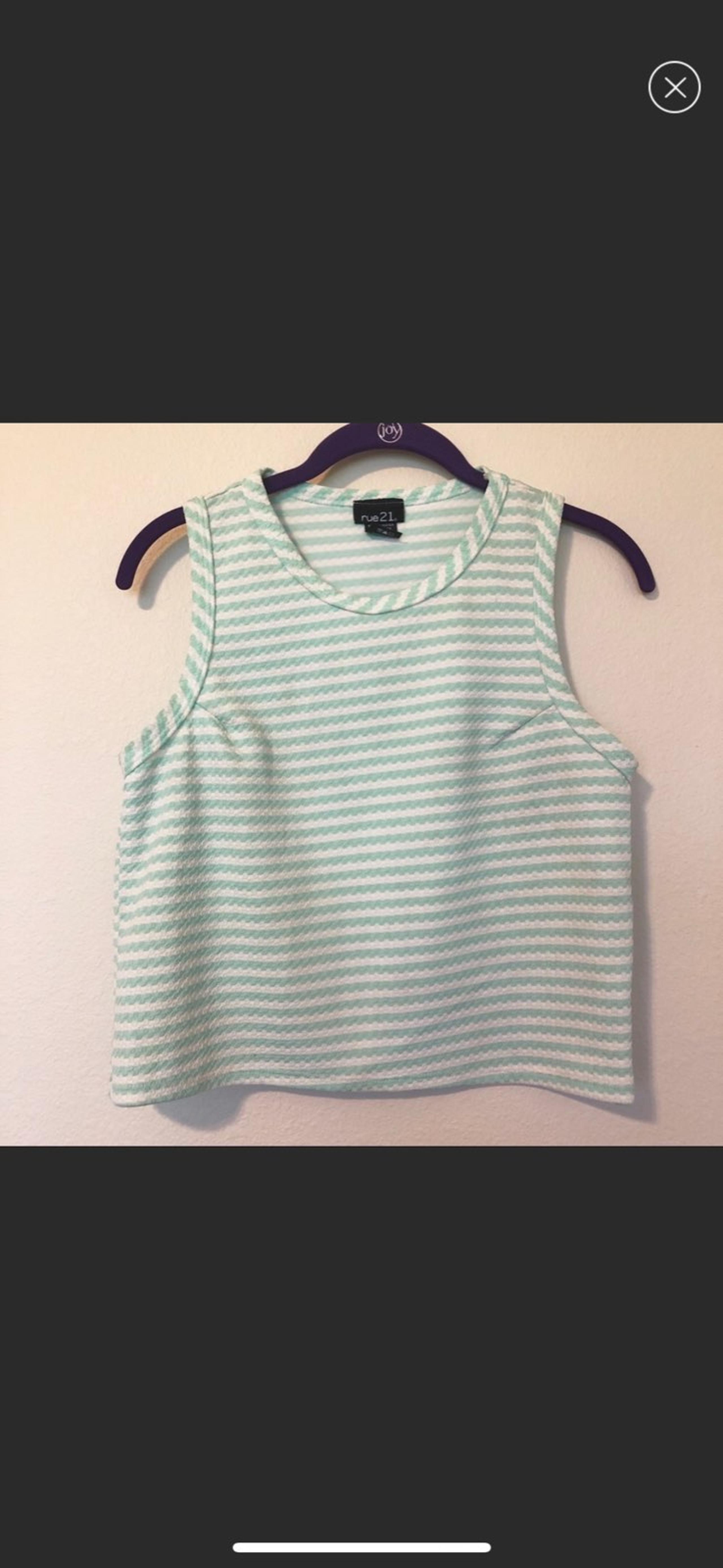Rue 21 Striped Crop Top