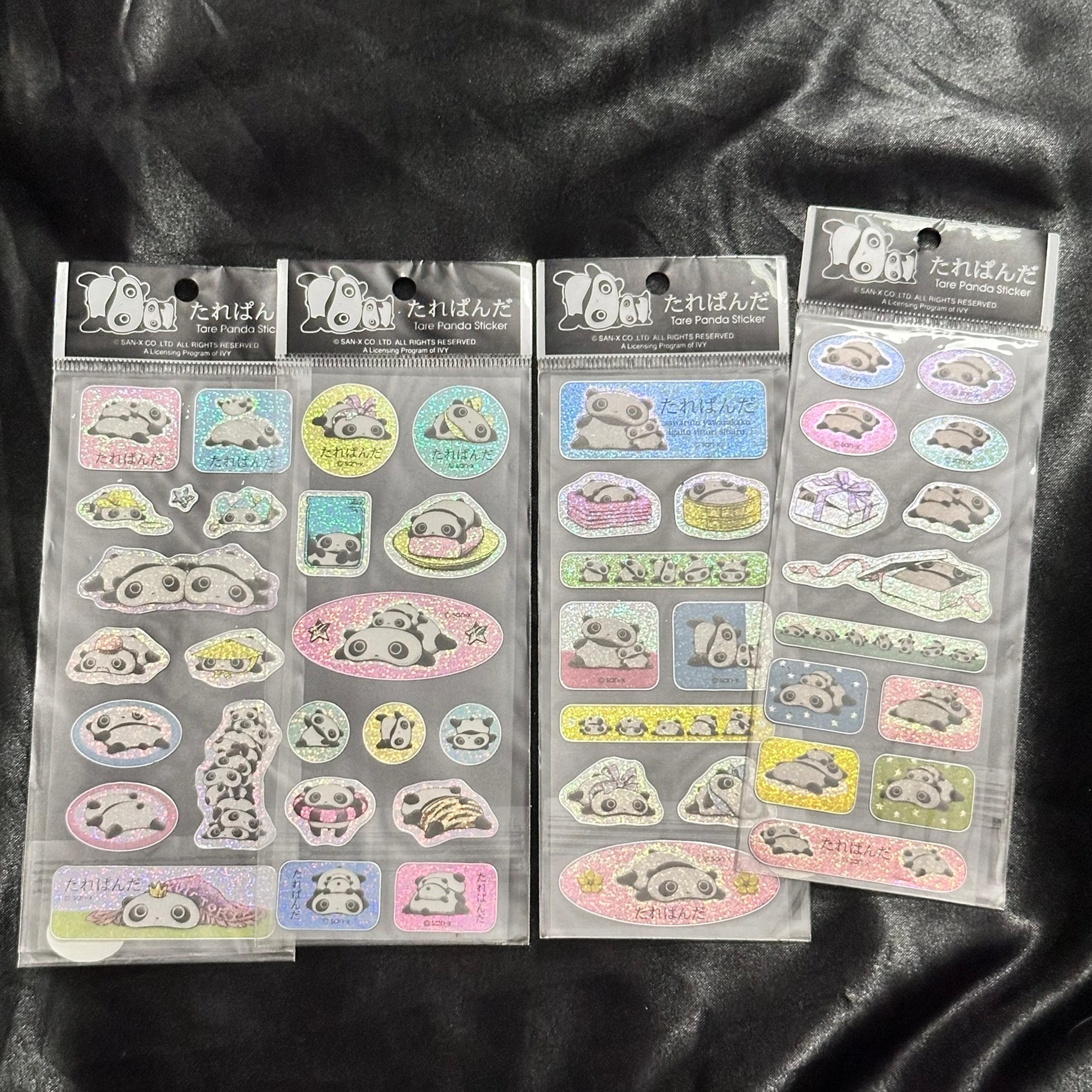 rare san-x tarepanda vintage bubble sticker sheet