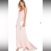Lovers + Friends The Slip Satin Maxi Dress Pink Champagne Size 6 New With Tags