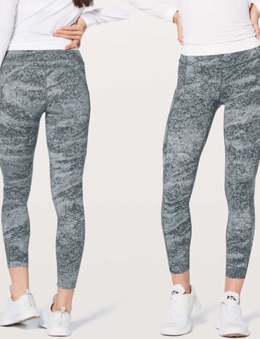 Lululemon Fast & Free Tight Sz 10 7/8 II Nulux 25 In Area Ice Grey