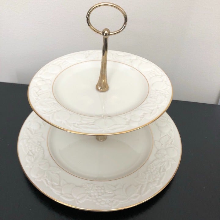 Lenox 2 Tiered Plates- Fruits of Life