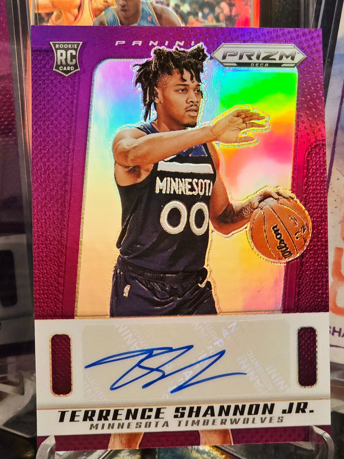 Terrence Shannon Jr. 2024-25 Prizm Deca Rookie Auto Purple Parallel 56/75