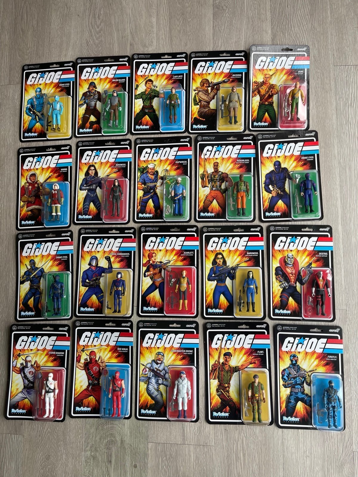 GI Joe ReAction Super7 Hasbro 20 Figures Lot