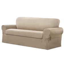 2pc Conrad Loveseat Slipcover Sand dune