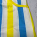 NWT Junk In Your Trunks Swim Shorts Mens M Yellow Blue Striped Pockets Recycled