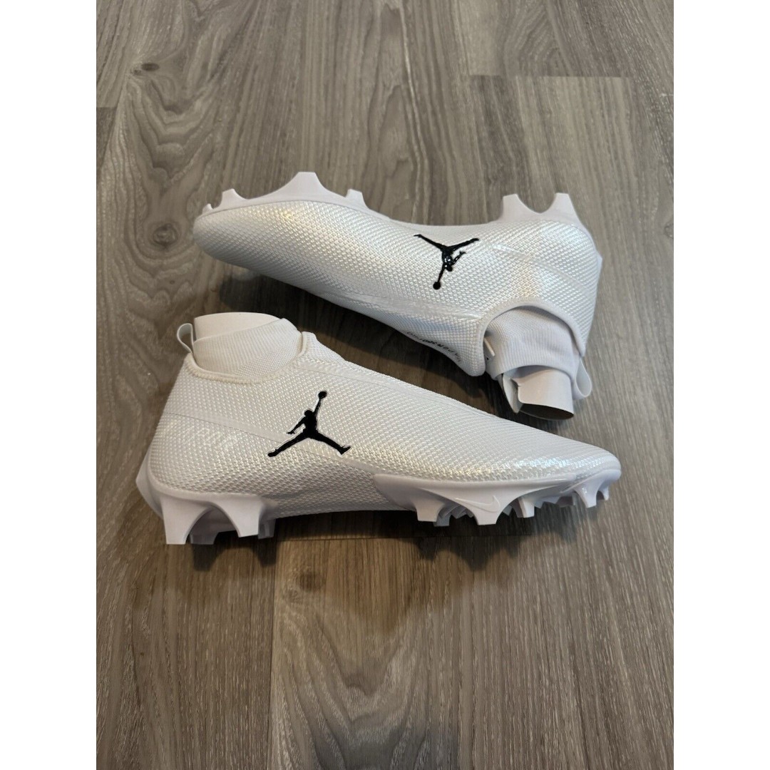 Jordan Vapor Edge 360 Pro PE Football Cleats White Black CV6279-103 Sz 12 W PE