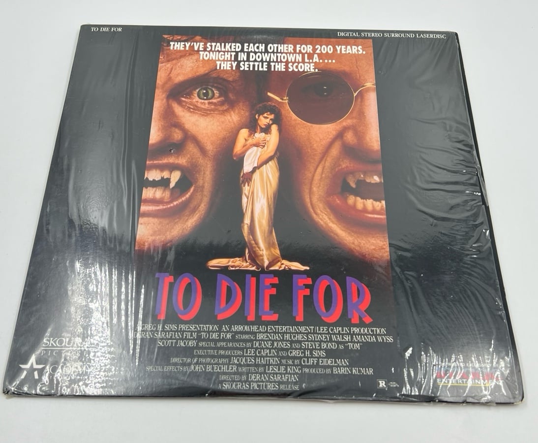 Vintage 1988 TO DIE FOR Digital Stereo Surround Laserdisc BRENDAN HUGHES
