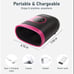 Pink Rechargeable Cordless Hand Massager with Heat and Compression