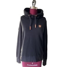 Naketano Womens Brave New Word Black Hooded Sweatshirt Germany M