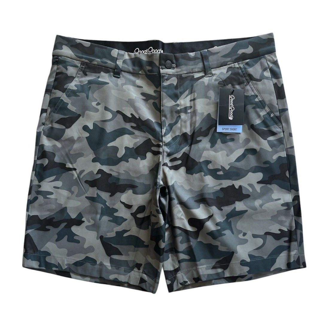 NWT Good Good Golf Camo Performance Shorts Can't See Me Mens Sport Shorts SZ 34