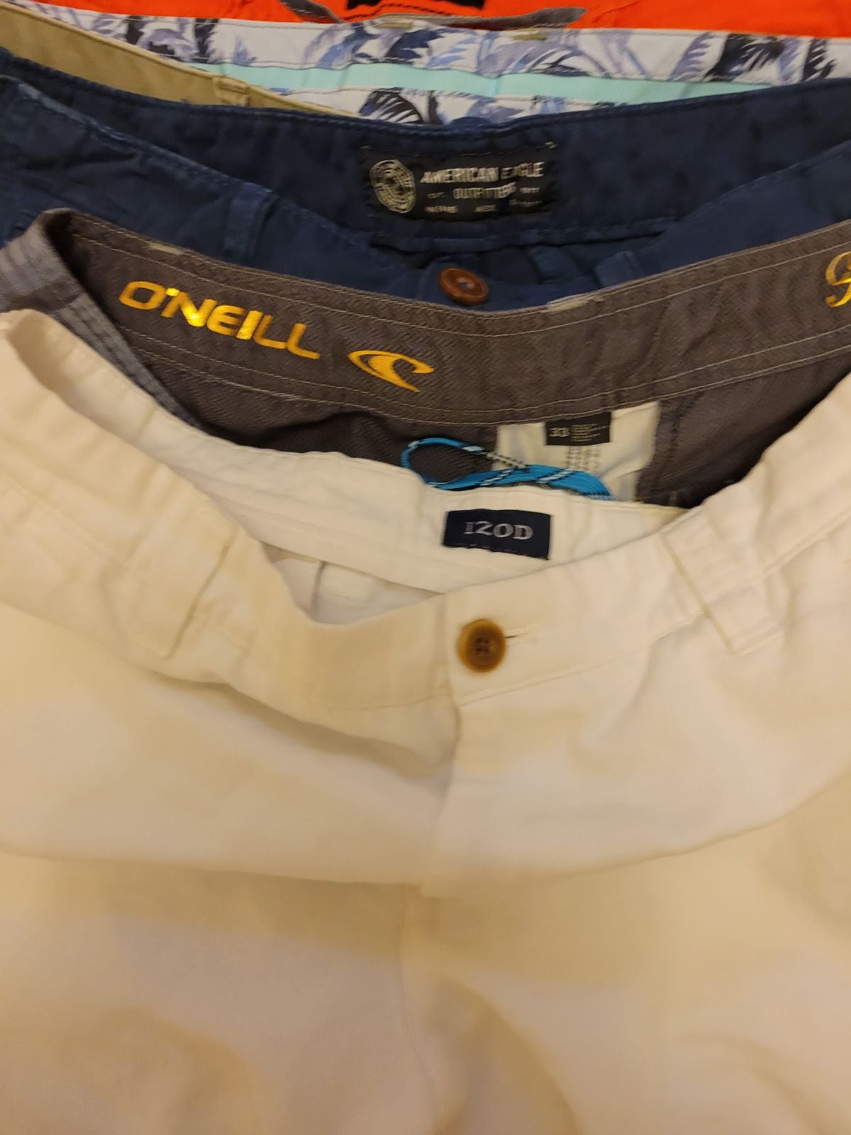 7 pairs men's shorts size 33 EUC
