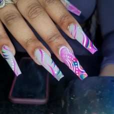 90s Line Acrylic Freestyle Press on Nails