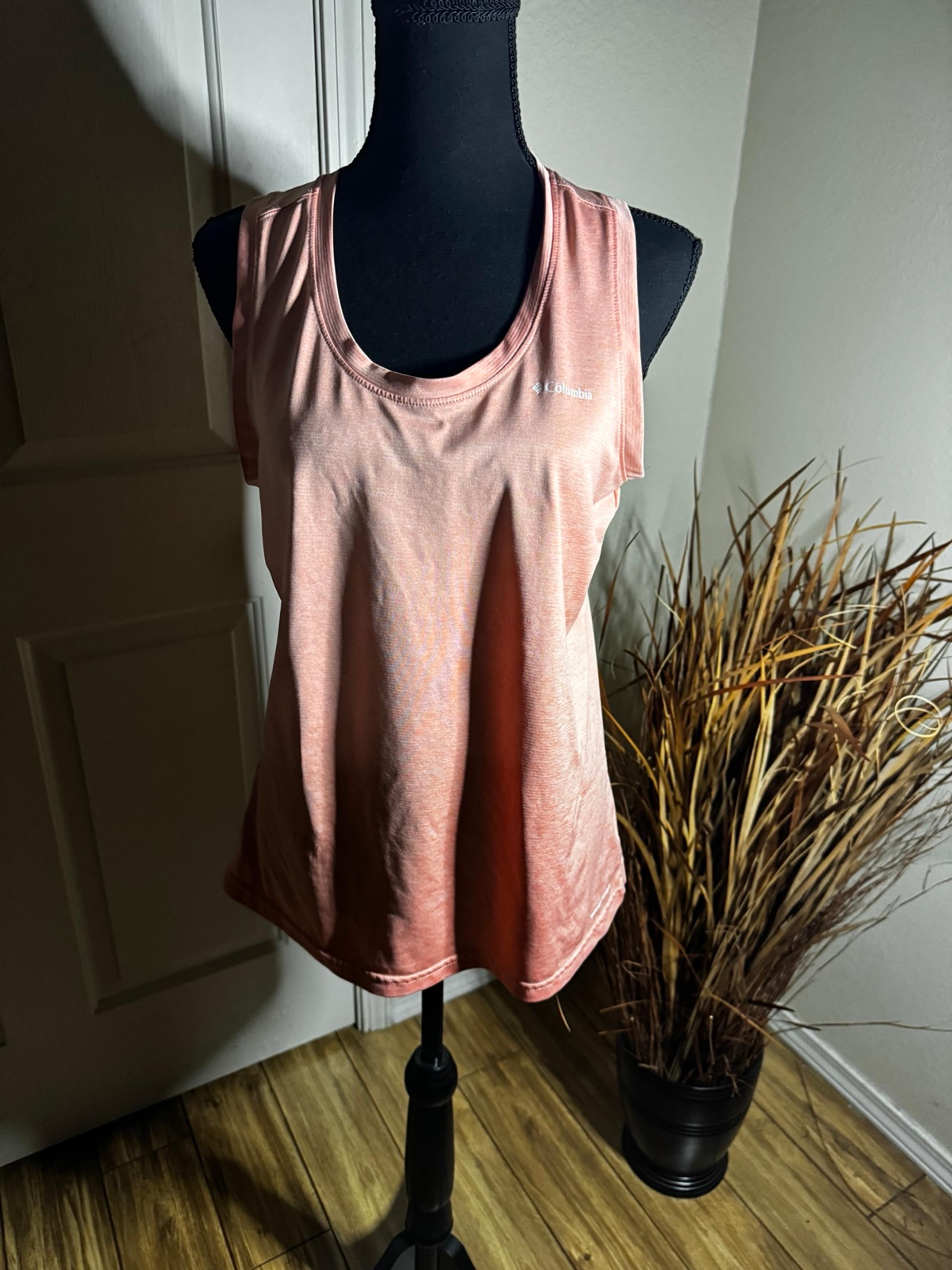 Columbia brand women's orange color, polyester, tank top size medium
