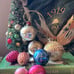 Rare lot of 7 mid century Christmas Tree Ornament Mercury Blown Glass Shiny