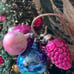 Rare lot of 7 mid century Christmas Tree Ornament Mercury Blown Glass Shiny