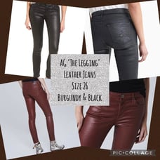 AG Legging Ankle Super Skinny Leather Jeans