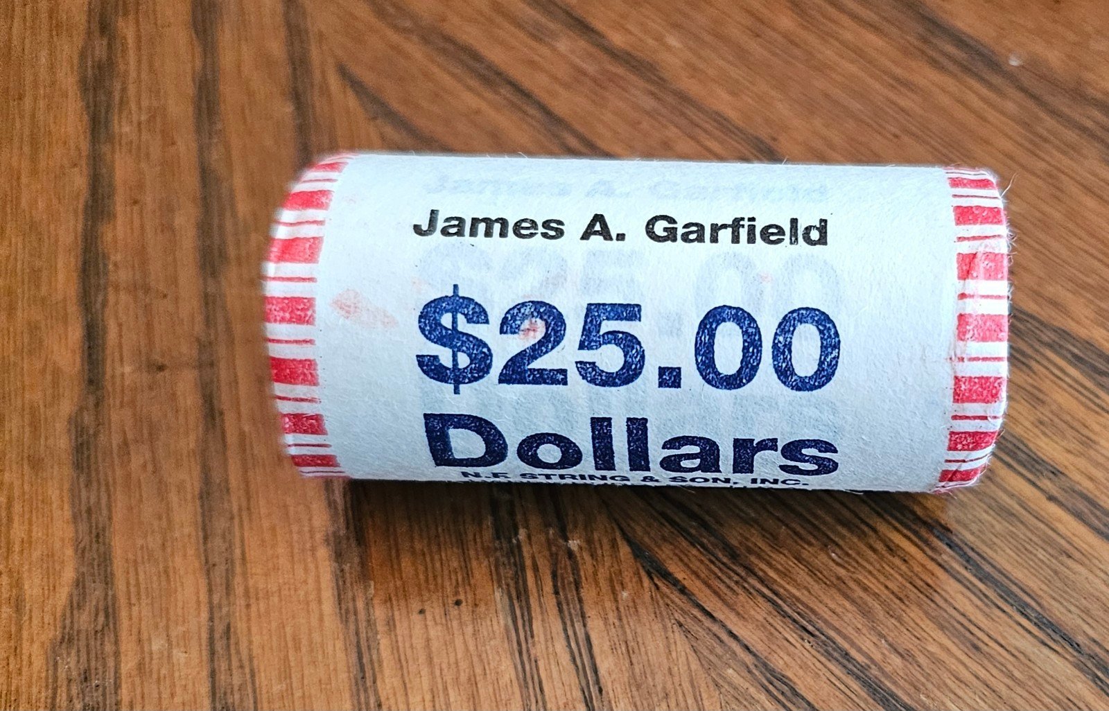 Uncirculated Roll of James A Garfield Presidential Dollar Roll.